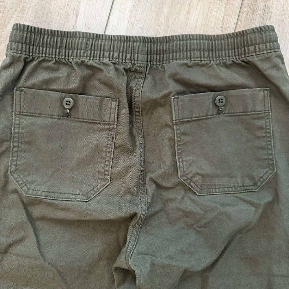Gap Men's XS Easy Essential Pull On Drawstring Pants Olive Green Khaki Pockets